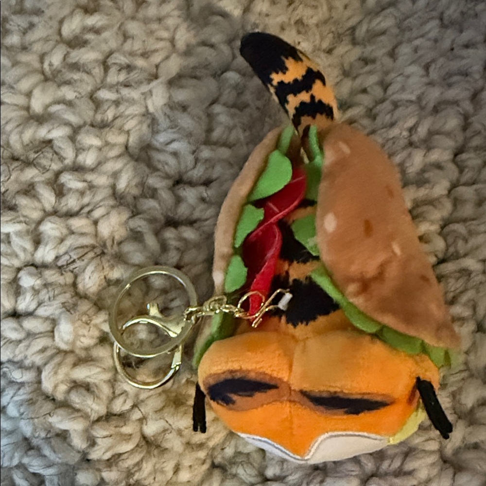 Garfield Playful Orange Taco dangle Plush Key Holder